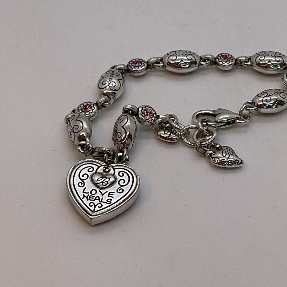 Brighton Power of Pink Legacy Heart Charm Bracelet - Picture 3 of 6